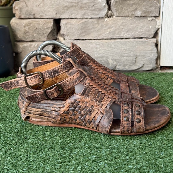 Bed Stu Claire III Brown Leather Huarache Women's SAndals - Picture 3 of 9